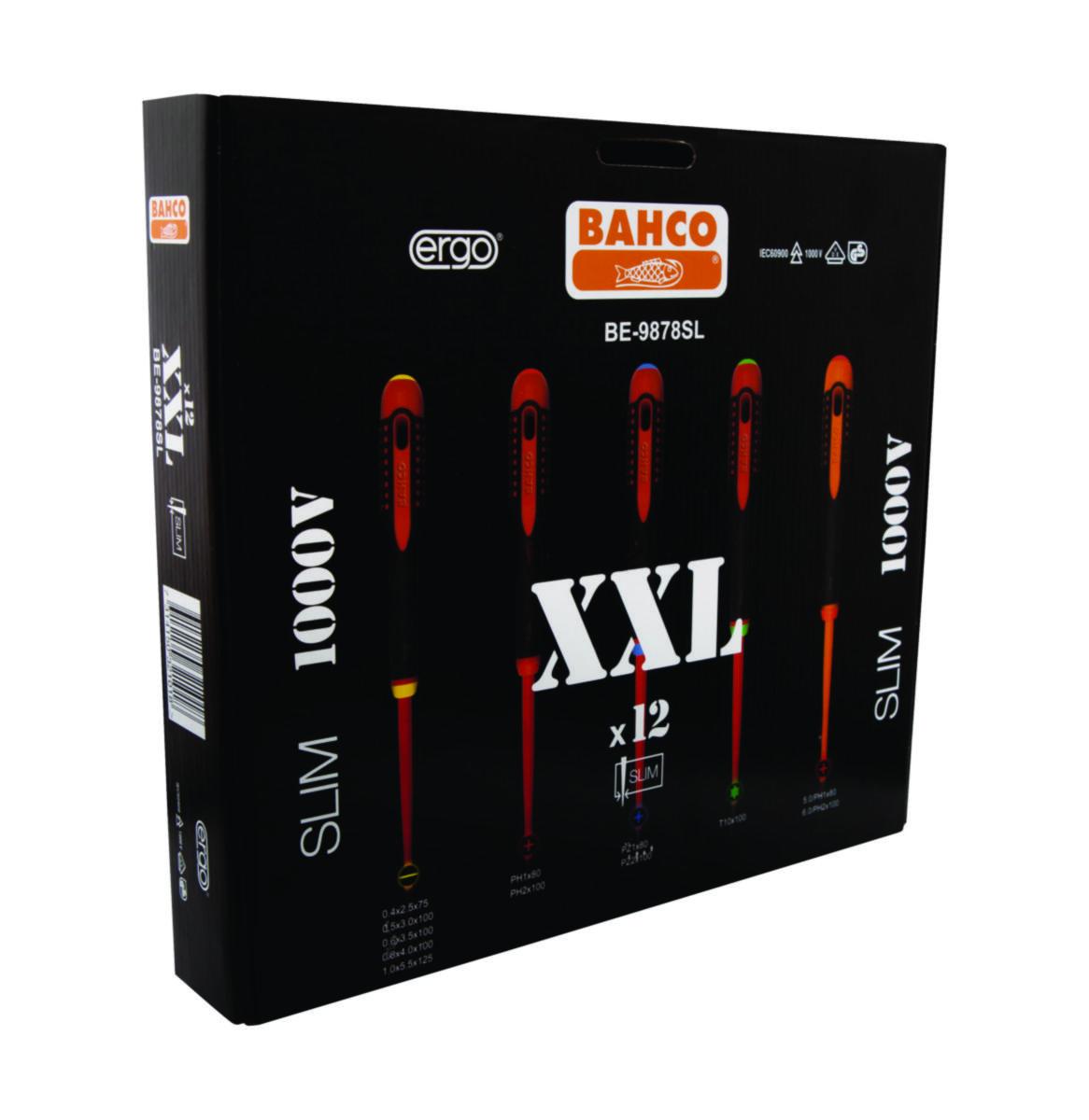 Screwdriver kit Bahco BE-9878SL XXL 1000V - SCREWDRIVER SET BAHCO XXL BE-9878SL 1000V 12PCS SLIM