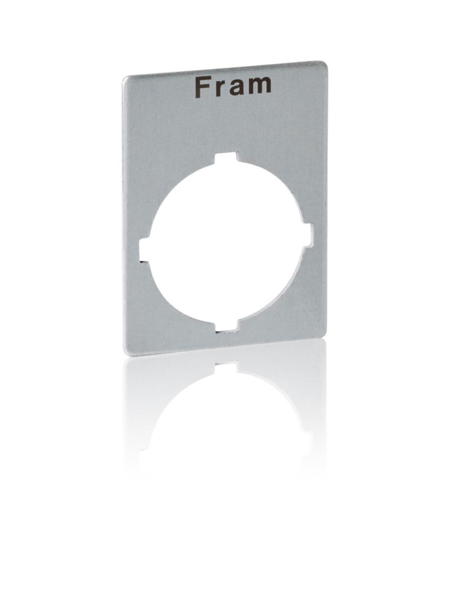 Skylt silvergrå aluminium - SKYLT FRAM