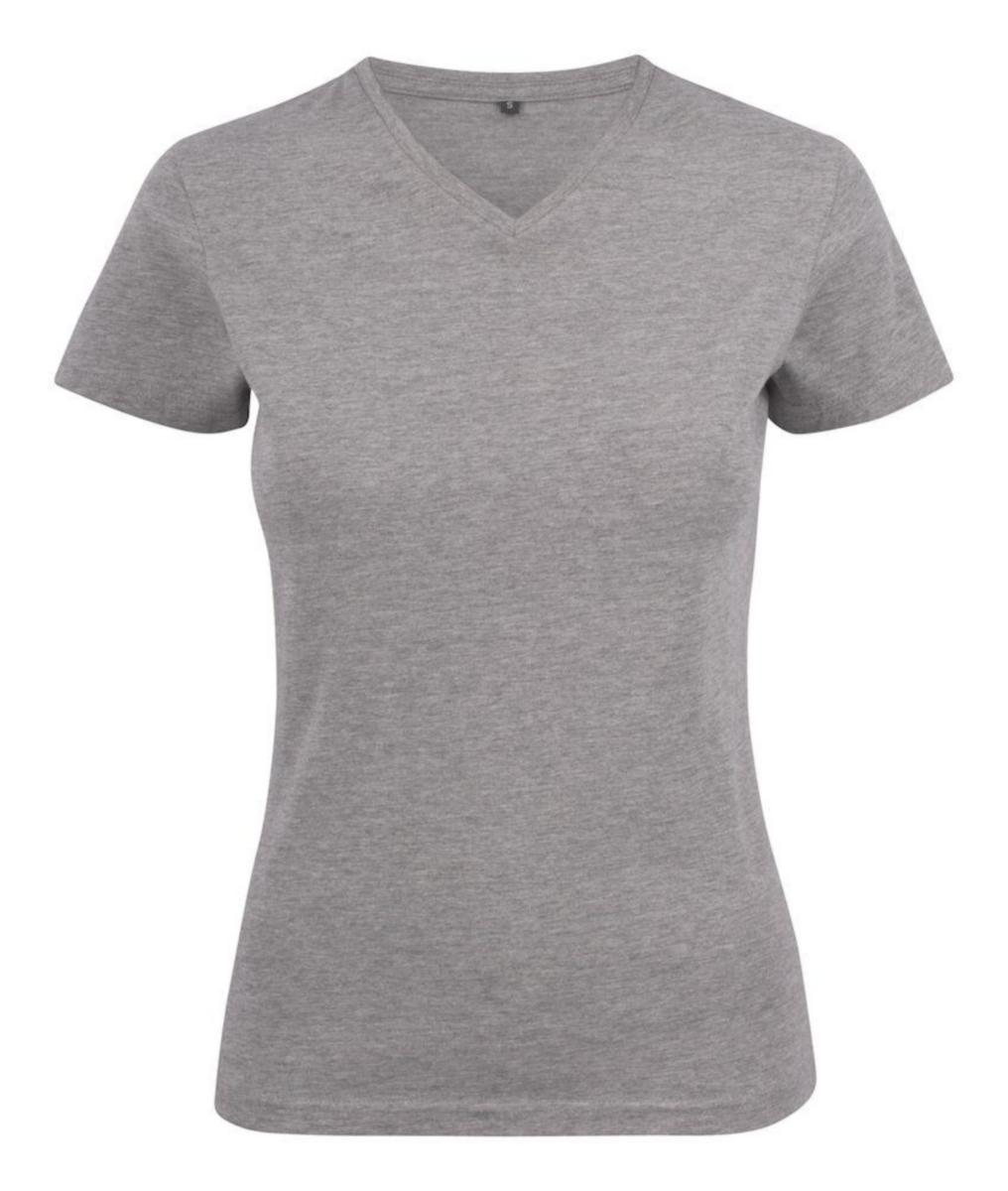 T-shirt Printer Heavy 2264025 Dam - T-SHIRT HEAVY V-NECK LADY GRÅMELERAD XXL