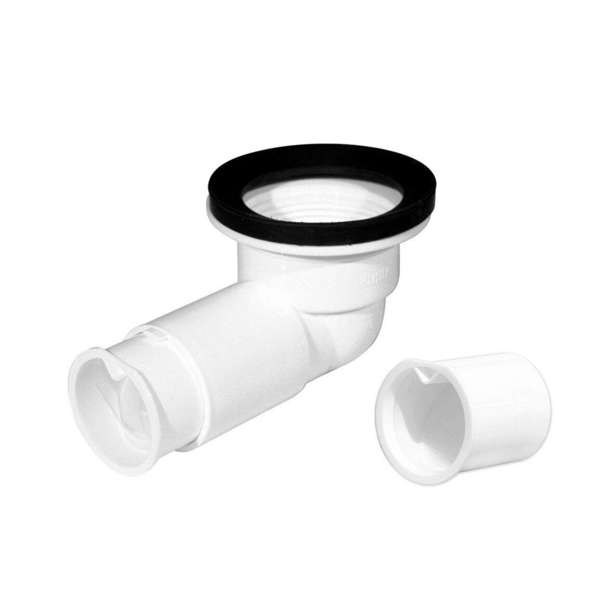 Utloppsvinkel till bad- och duschkar, Purus - PURUS UTLOPPSVINKEL G40X40 VIT SLÄTÄNDA MED LUKTLÅSMEMBRAN