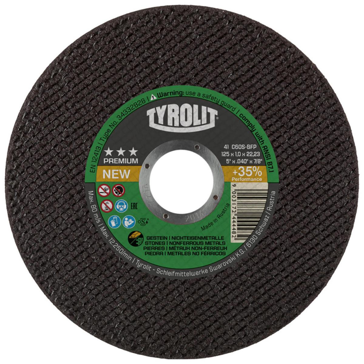 Cutting Disc Tyrolit Premium Super Thin - CUTTING DISC TYROLIT PREMIUM STONE 115X1.0X22.23 C60S-BFP41