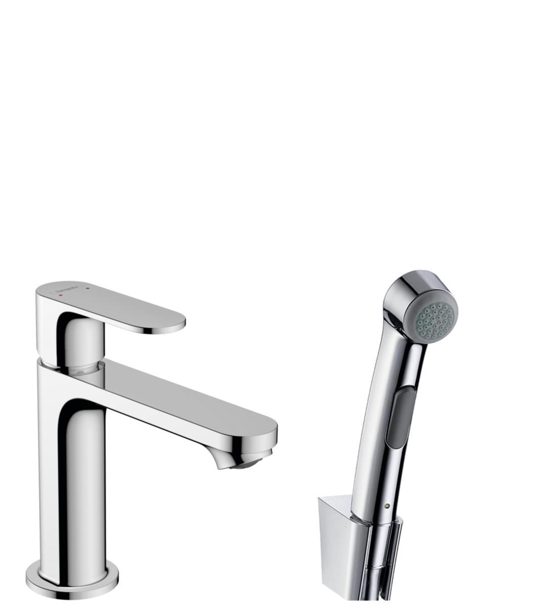 Tvättställsblandare Rebris S 110 Bidette-set, Hansgrohe - HANSGROHE TVÄTTSTÄLLSBLANDARE REBRIS S BIDETTESET 110 KROM