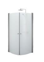Shower wall SBNF Space curved single door, knob, Ifö