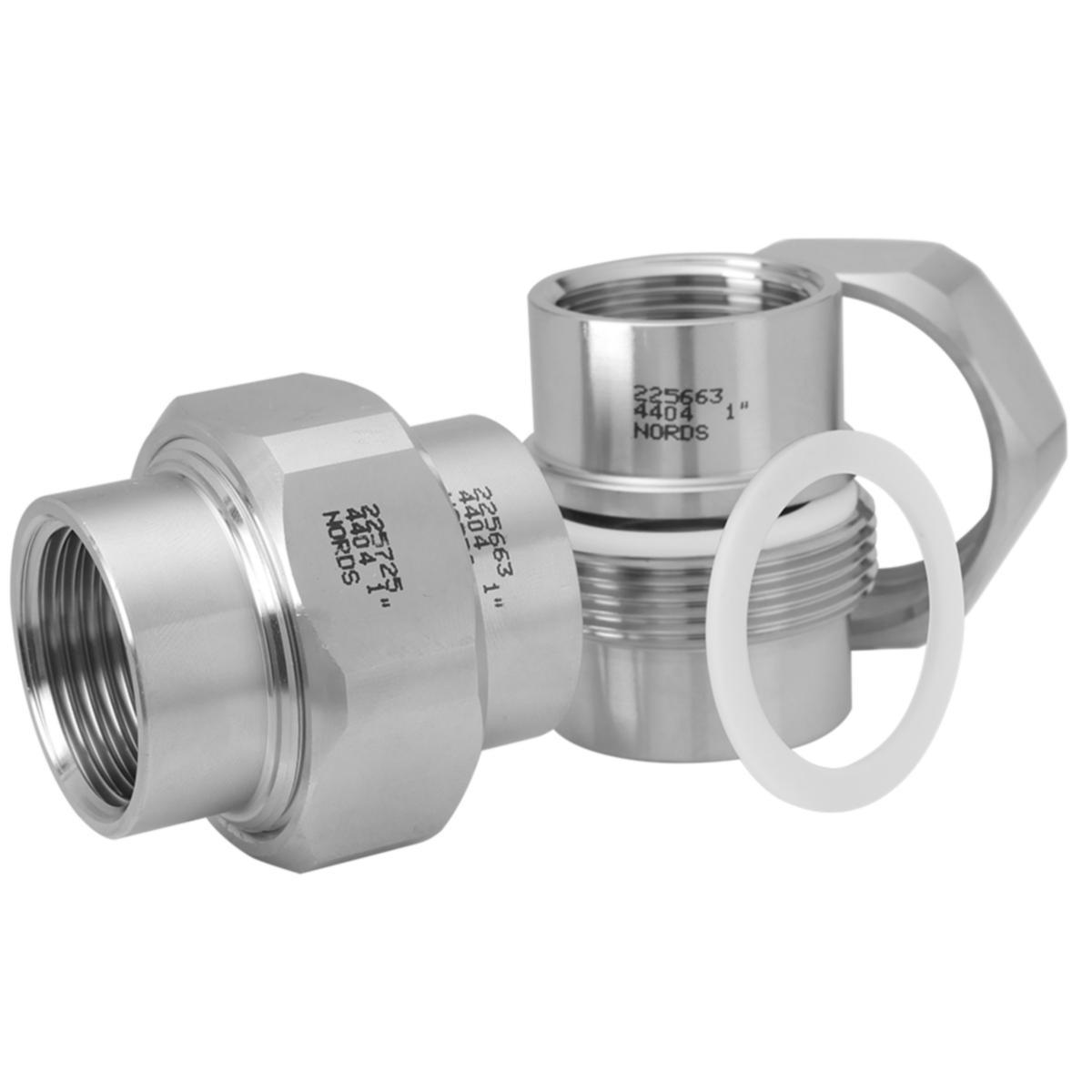 Coupling with flat seal, internal thread stainless steel, R-131GP, EN 1.4404 - 15 COUPLING IN THR AVI 5131 GP FLAT SEAL SS 2343 AISI 316