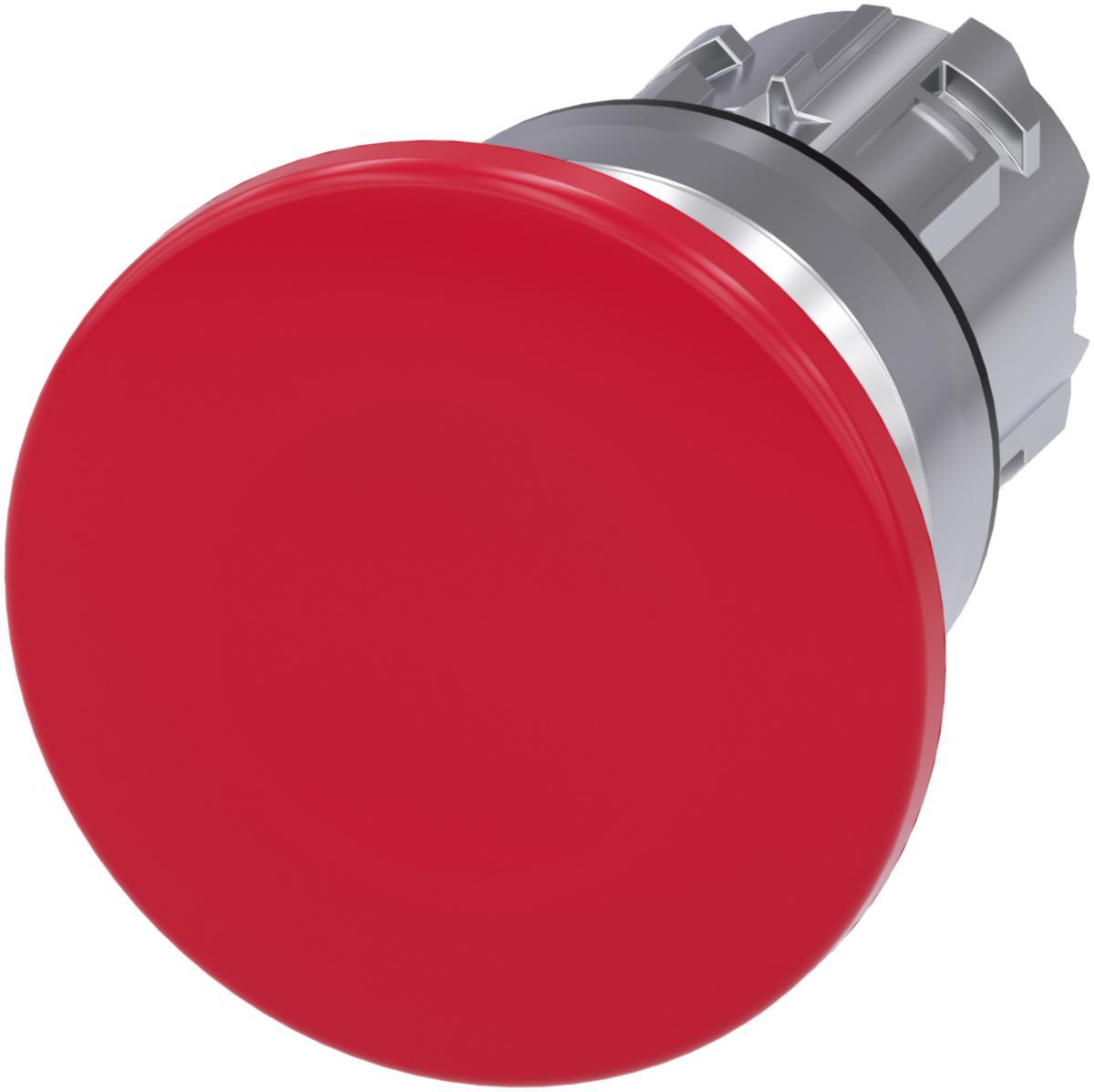 Svamptrycke 3SU1050, metall - SVAMPTRYCKKN 40MM RÖD 3SU1050-1BD20-0AA0