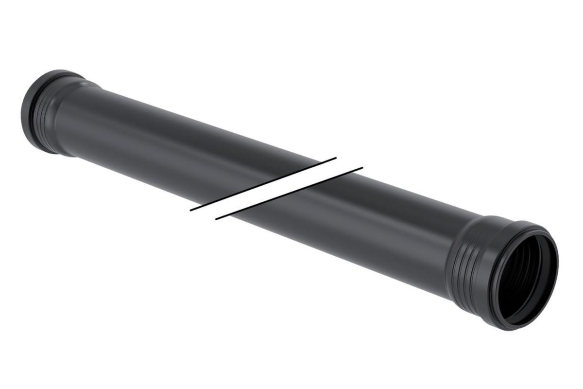 Rör med två muffar, PP, Silent Pro - RÖR 50 2 MUFFAR. L=500MM SILENT PRO. GEBERIT