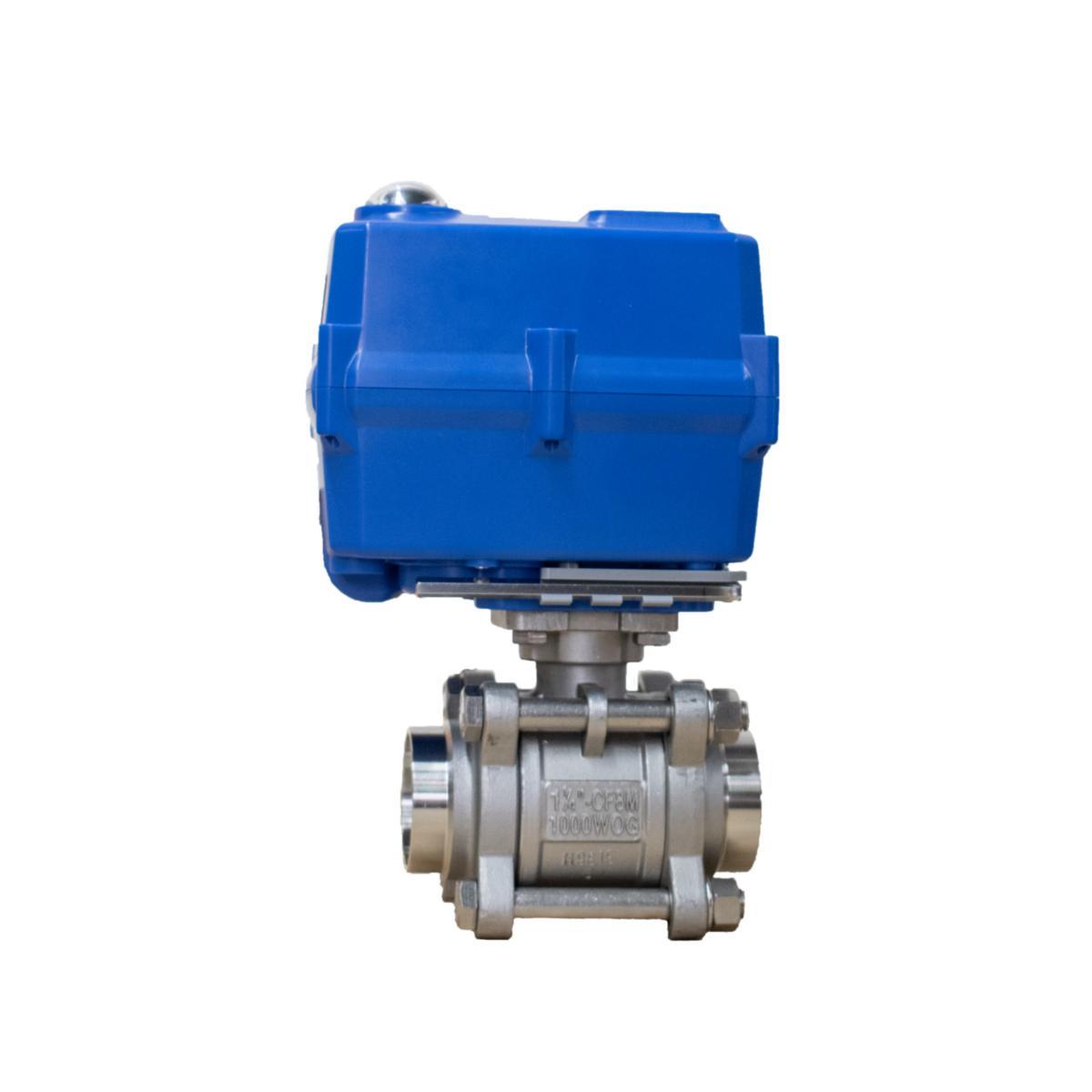 Elektrisk 3-delad kulventil i rostfritt utförande Typ PA174 svets Metrisk - KULVENTIL PA174 DN15 SV PN63 CF8M/PTFE MM TCR2 230V