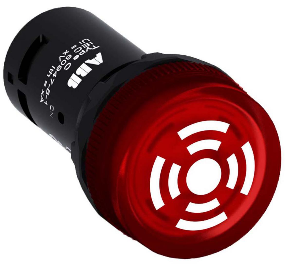 Ljudsiren Comp CB1 - LJUDSIREN COMP CB1-610R RÖD ILLUMINATED BUZZER CB1-61