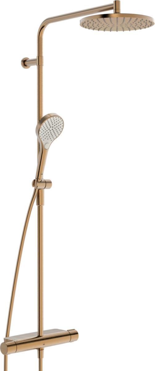 Takdusch med blandare & duschset Optima Style, Oras - ORAS OPTIMA STYLE TAKDUSCH SYSTEM, 150C/C, BORSTAD BRONS