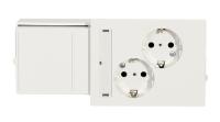 Vägguttagssats vit MP Ductel