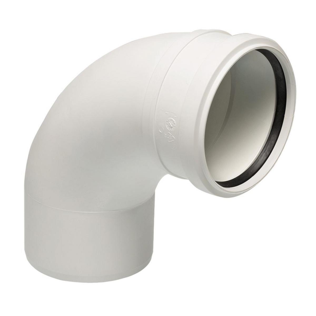 Böj 88.5GR. 1muff svängd Decibel, Uponor - DECIBEL BÖJ 160 87.5° SVÄNGD UPONOR