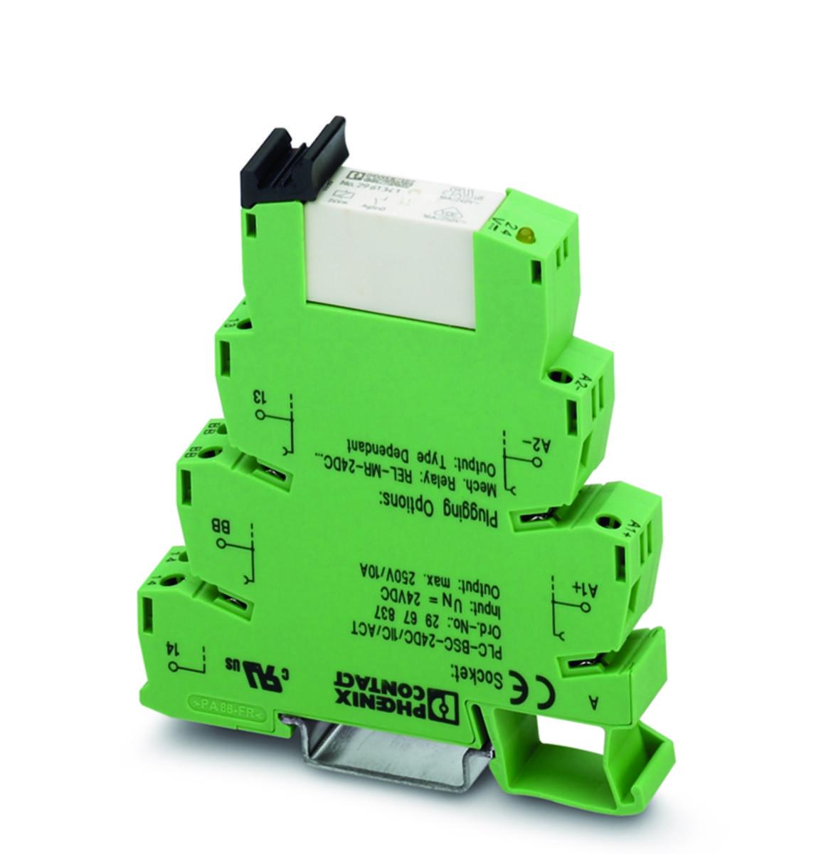 Relä PLC-RSC komplett med sockel - INTERFACERELÄ AKTOR PLC-RSC-24DC/1/C/ACT