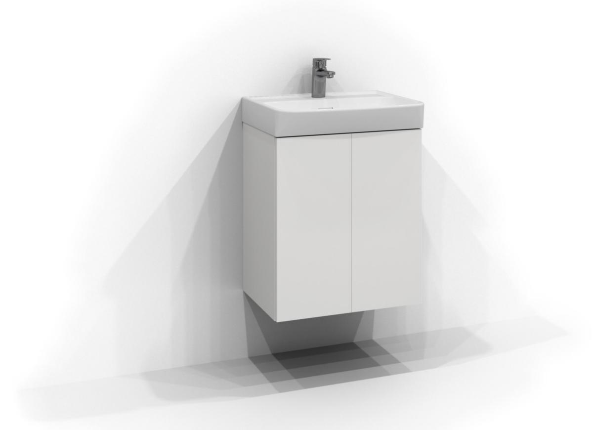 Washbasin cabinet Bloc, Svedbergs - SVEDNERGS WB CABINET BLOC 50X35 WHITE 2 DOORS