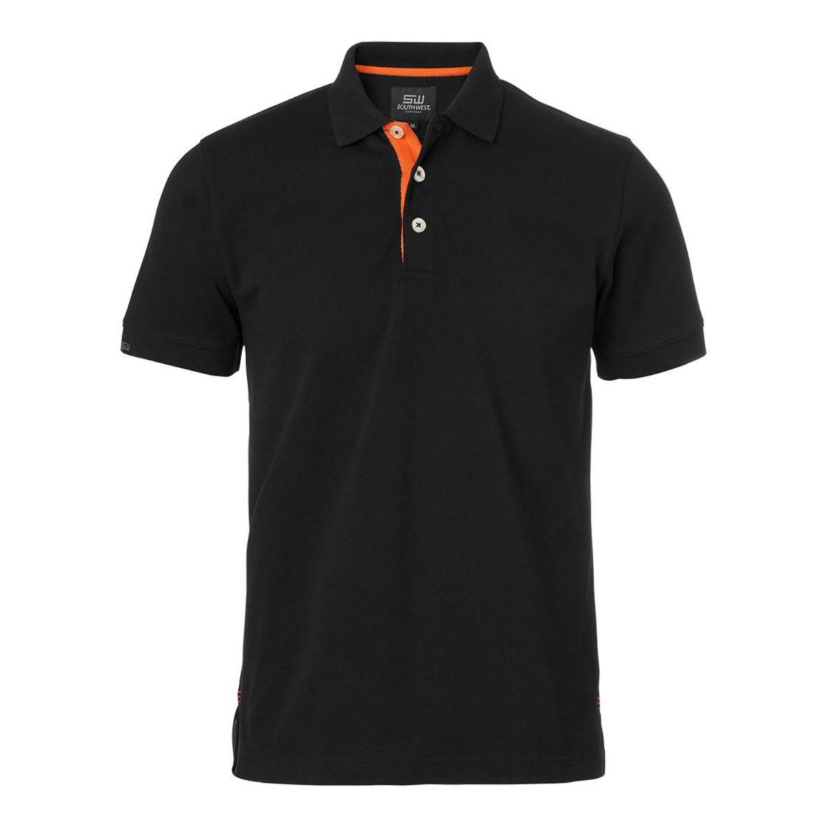 Pikétröja South West Weston 325 - PIKÉTRÖJA SOUTH WEST WESTON 325 SVART/ORANGE STL XS