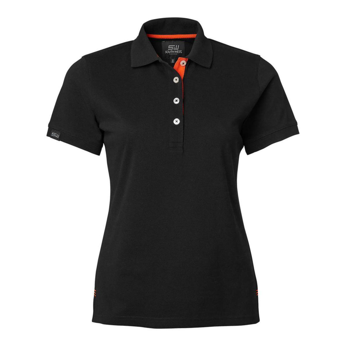 Pikétröja South West Wera 326 Dam - PIKÉTRÖJA SOUTH WEST WERA 326 DAM SVART/ORANGE STL XL