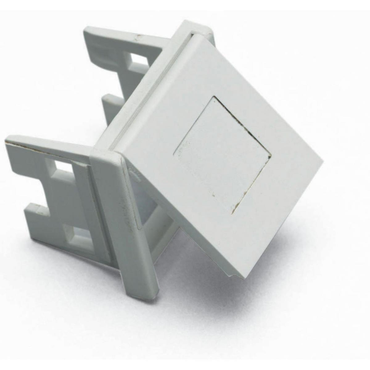 Montageram Actassi med dammlucka RJ45, - MONTAGERAM MED DAMMLUCKA VIT