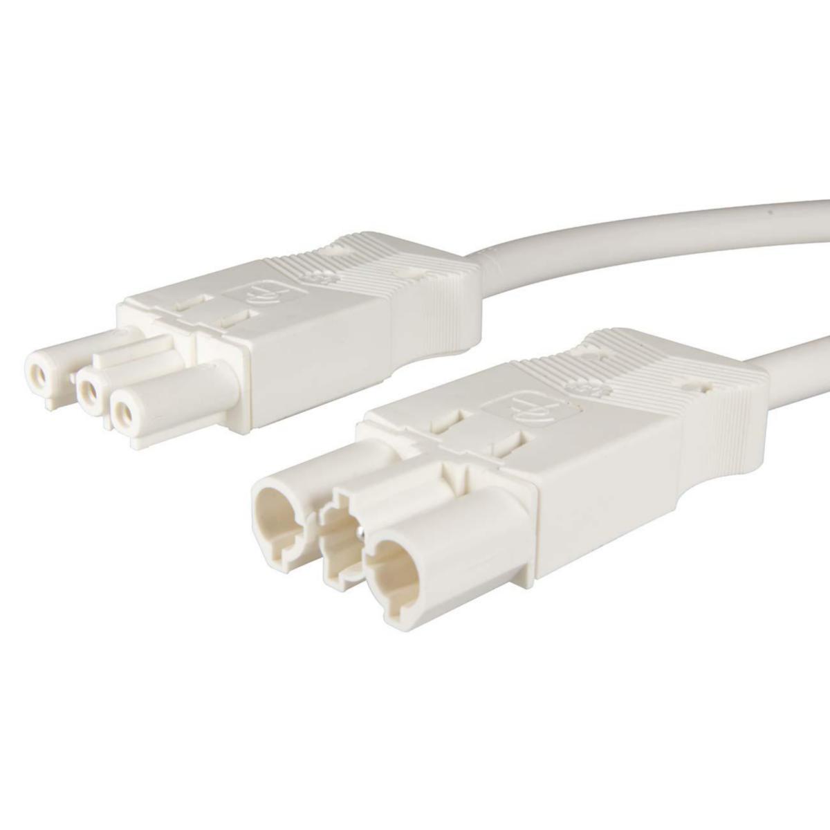 Anslutningskabel 3-polig 1,5mm² Hona-Hane Dca, vit - KABEL 3P 2,5MM² 4M HO-HA HF VI 18522