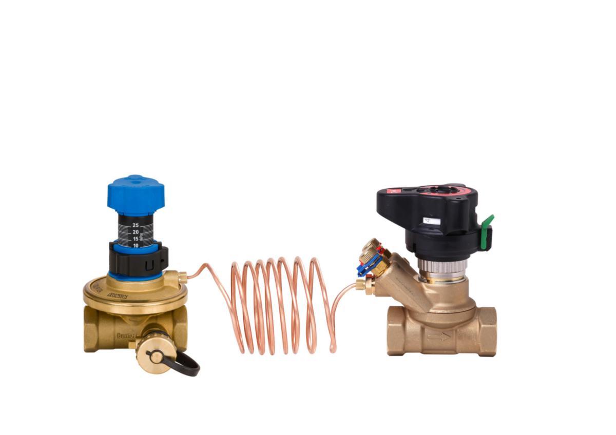 Stamventilset diff.tryck ASV-PV+ASV-BD, Danfoss - DN20 ASV-PV+ASV-BD 5-25KPA DANFOSS VENTILSET DIFFTRYCK