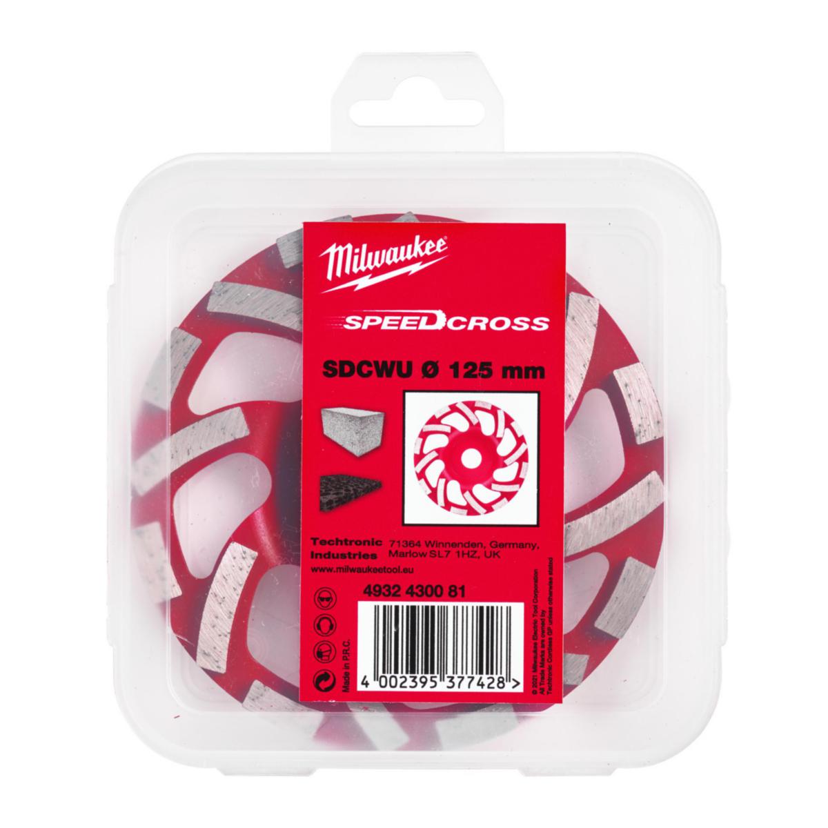 Diamond Grinding Cup Milwaukee SDCWU - DIAMOND CUP WHEEL MILWAUKEE DIACR WETWCHP102