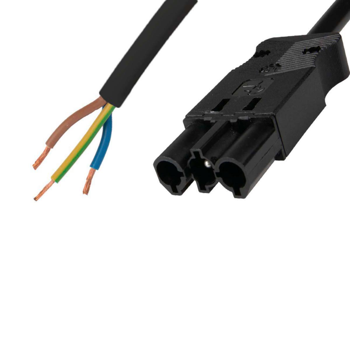 Anslutningskabel 3-polig 2,5mm² hane-fri DCA - KABEL 3P 2,5MM² 5M HA-FRI HF S 16458