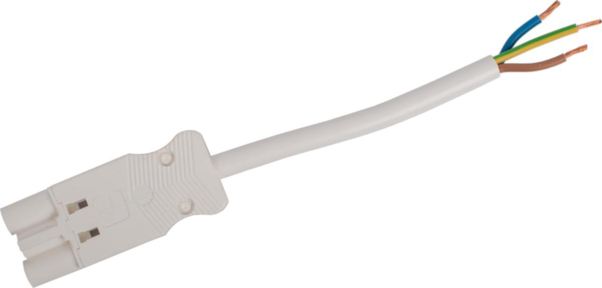 Anslutningskabel 3-polig 2,5mm² hane-fri DCA, vit - KABEL 3P 2,5MM² 3M HA-FRI HF V 16438
