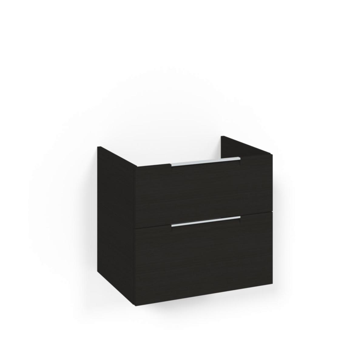 Tvättställsskåp Crown Underdel 60x45, Macro - MACRO TVÄTTSTÄLLSSKÅP CROWN UDEL 60X45 SV.EK 2L GR