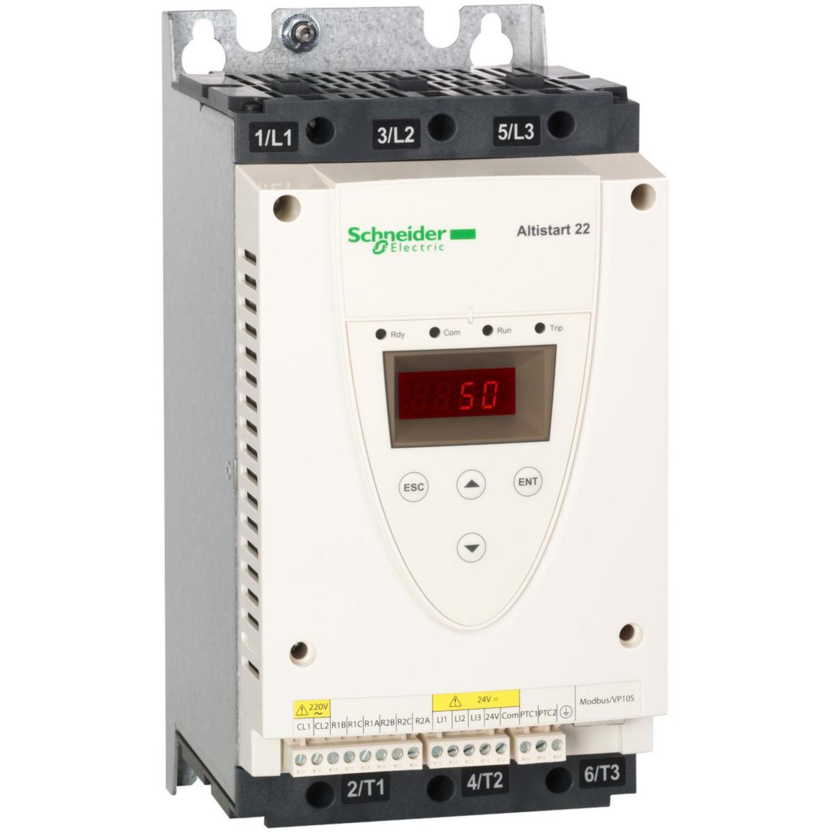 Mjukstarter ATS22 17-590A med mjukstopp 400V - MJUKSTART 400V 7,5 KW ATS22D17Q