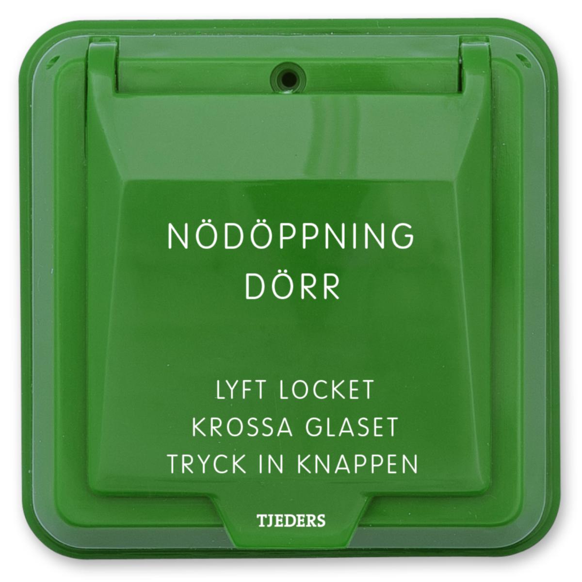 Manöverknapp, funktionsknapp med frontglas - MANÖVERKN GRÖN NO 2POL 09020049