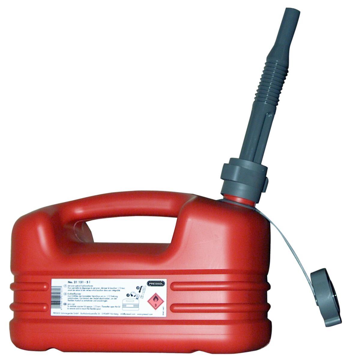 Fuel Canister Pressol - FUEL CAN PRESSOL 5L PLASTIC RED 21131