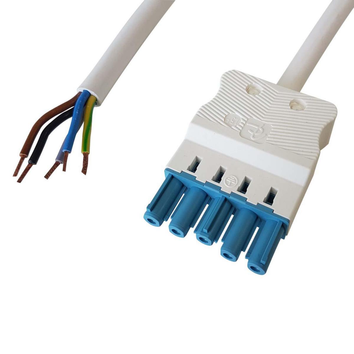 Anslutningskabel 5-polig 1,5mm² hona-fri Dali, vit - KAB 5P 1,5MM²2M HO-FRI HF DA V 23279