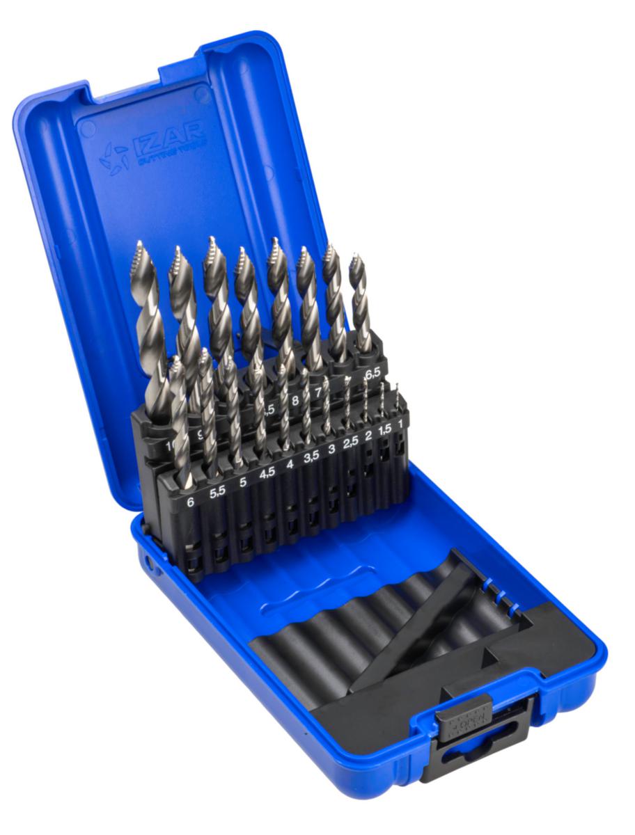 Borrkassett IZAR 1466-1061 HSS Steg-spets - BORRKASSET IZAR 1466 HSS STEGSPETS 1-10,0MMX0,5MM