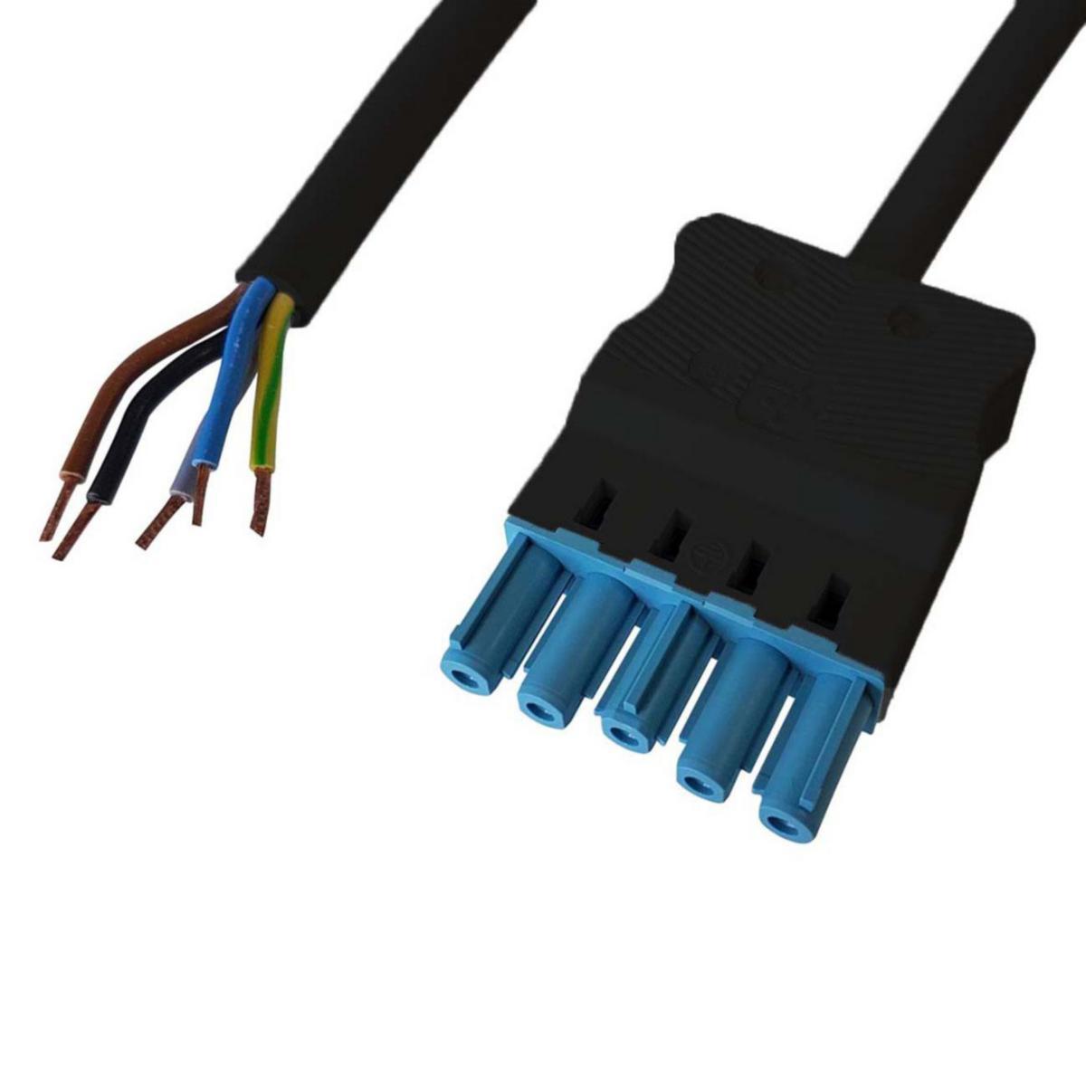 Anslutningskabel 5-polig 1,5mm² hona-fri Dali, svart - KAB 5P 1,5MM²5M HO-FRI HF DA S