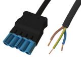 Anslutningskabel 5-polig kontakt, 3G1,5mm² ledare, hane-fri Dali, svart
