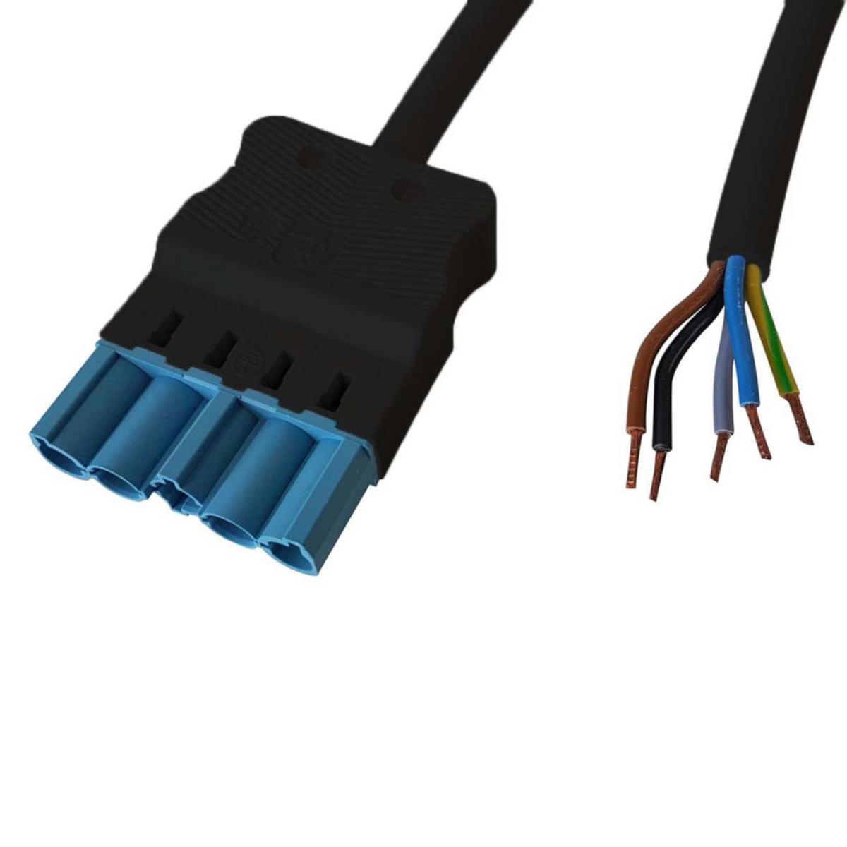 Anslutningskabel 5-polig 2,5mm² hane-fri Dali, svart - KAB 5P 2,5MM²5M HA-FRI HF DA S