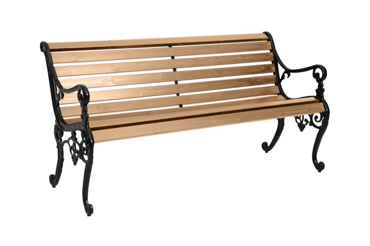 Parksoffa, Sandvik - SOFFA 2-SITS SVART/BRUN 153 CM SANDVIK BRAFAB