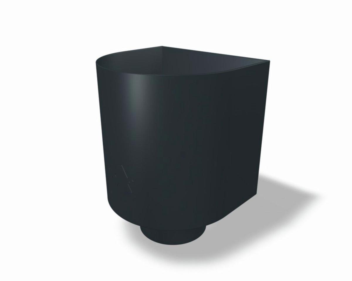 Vattenkupa rund 100 Alu, Prefa - LEADER HEAD ROUND 100 ECCENT DOWNPIPE 02 P.10 ANTHRACITE