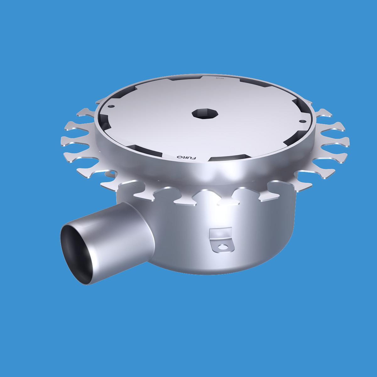 Golvbrunn Furo 140, Ø250mm, Furhoffs - GOLVBRUNN FURO140 Ø250 S75 FÖR MASSAGOLV