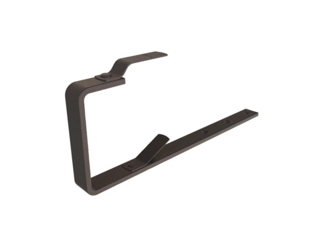 Rektangulär rännkrok 125 Alu, Prefa - PREFA BOX GUTTER BRACKET 333 19 P.10 DARK GREY