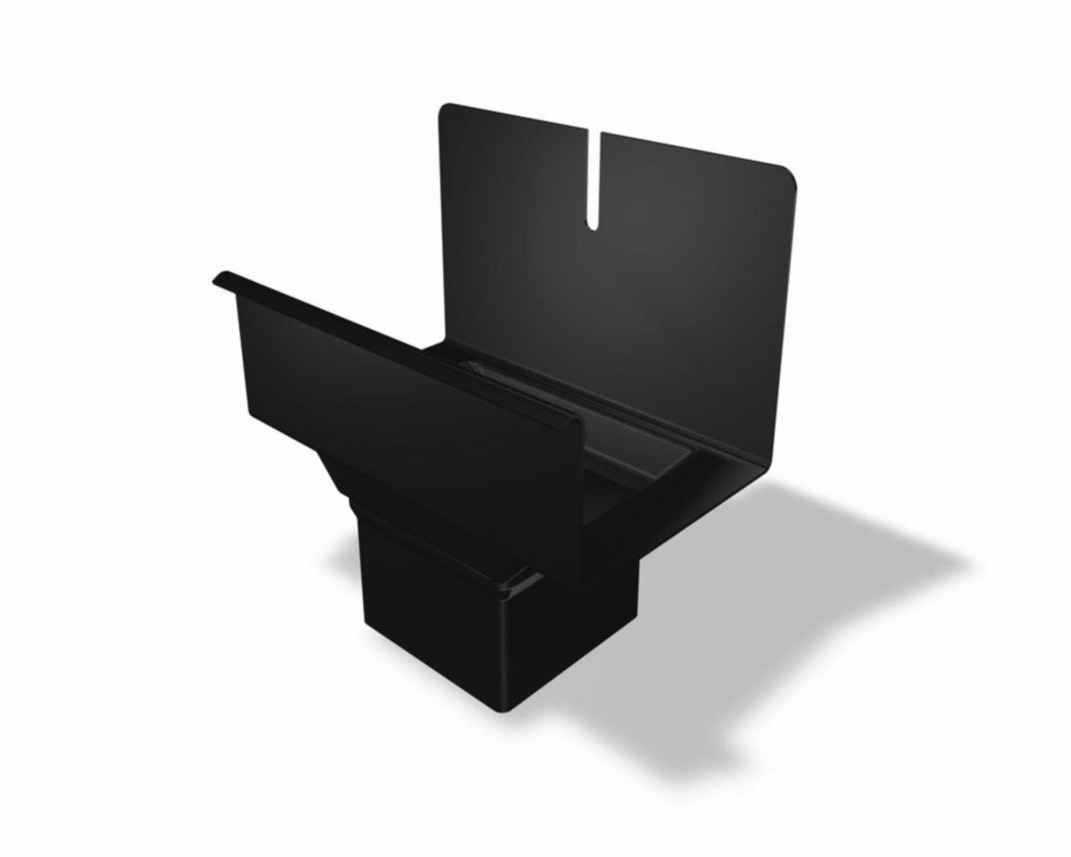 Kvadratisk omvikningskupa 100x100-125 Alu, Prefa - SQUARE DOWNPIPE OUTLET 333/100 03 P.10 BLACK