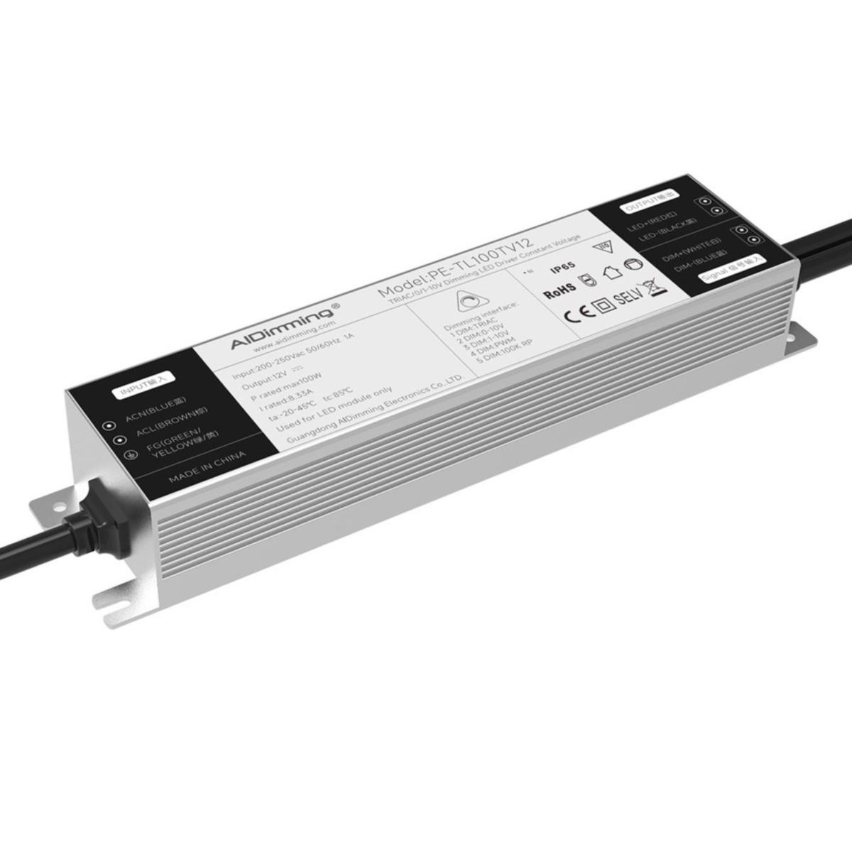 Driver dimbar 12V IP65 - DRIVER DIMBAR 12V 100W IP65 PE-TL100TV12