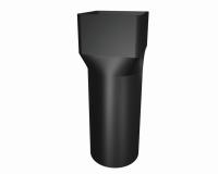 Kvadratisk rörmuff 100x100-110 Alu, Prefa