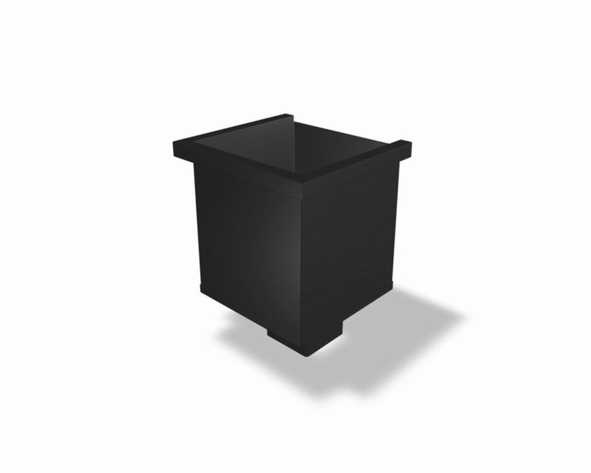 Kvadratisk vattenkupa 100x100 Alu, Prefa - SQUARE DOWNPIPE LEADER HEAD 100, 03 P.10 BLACK