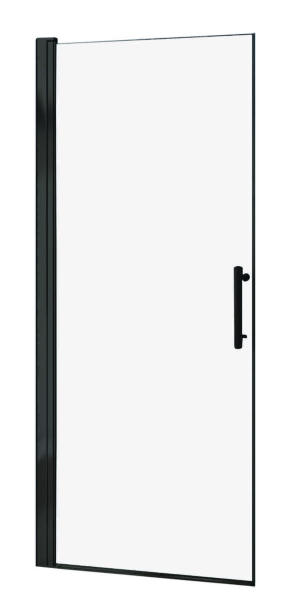 Shower wall Straight Imber II Black/Clear glass, a-collection - IMBER II SHOWERWALL STRAIGHT BLACK/CLEAR 70X195CM. A-COLL.