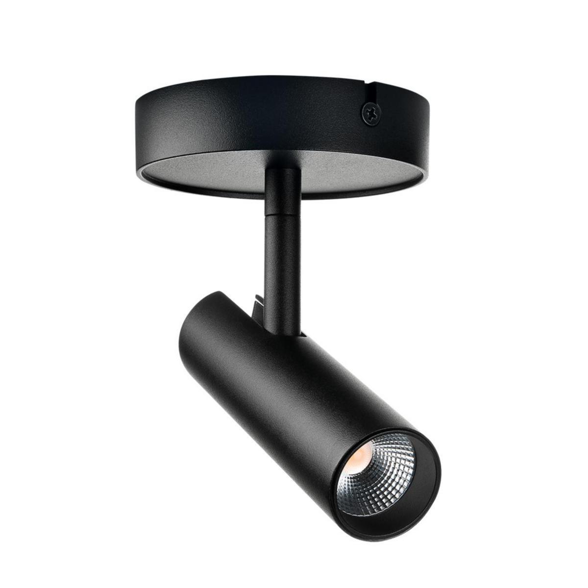 Spotlight Tube Micro S för takmontage - SPOTL 7W 360LM 27K SVART TUBE MICRO S