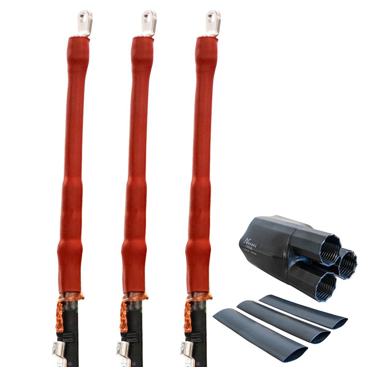 Kabelavslut 12 kV, MONOi1, 3-ledare, inomhus - AVSLUT 12KV 3-LI 240-400X12+PS 3X12MONOI1.400SWX12X1+PS