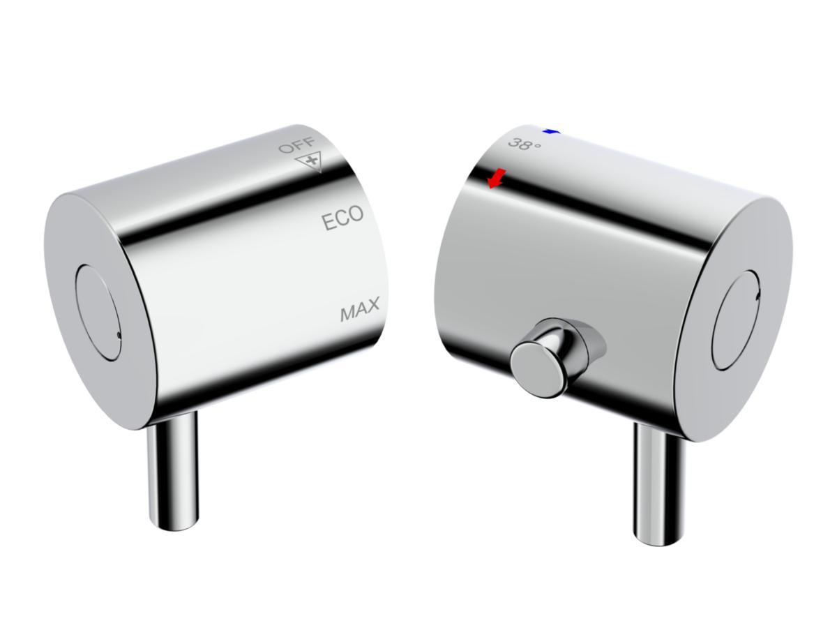 The handle for thermostatic mixer Azur, a-collection - AZUR DISABLE SET F.SHOWERMIXER TEMPERATURE AND FLOW, CHROME