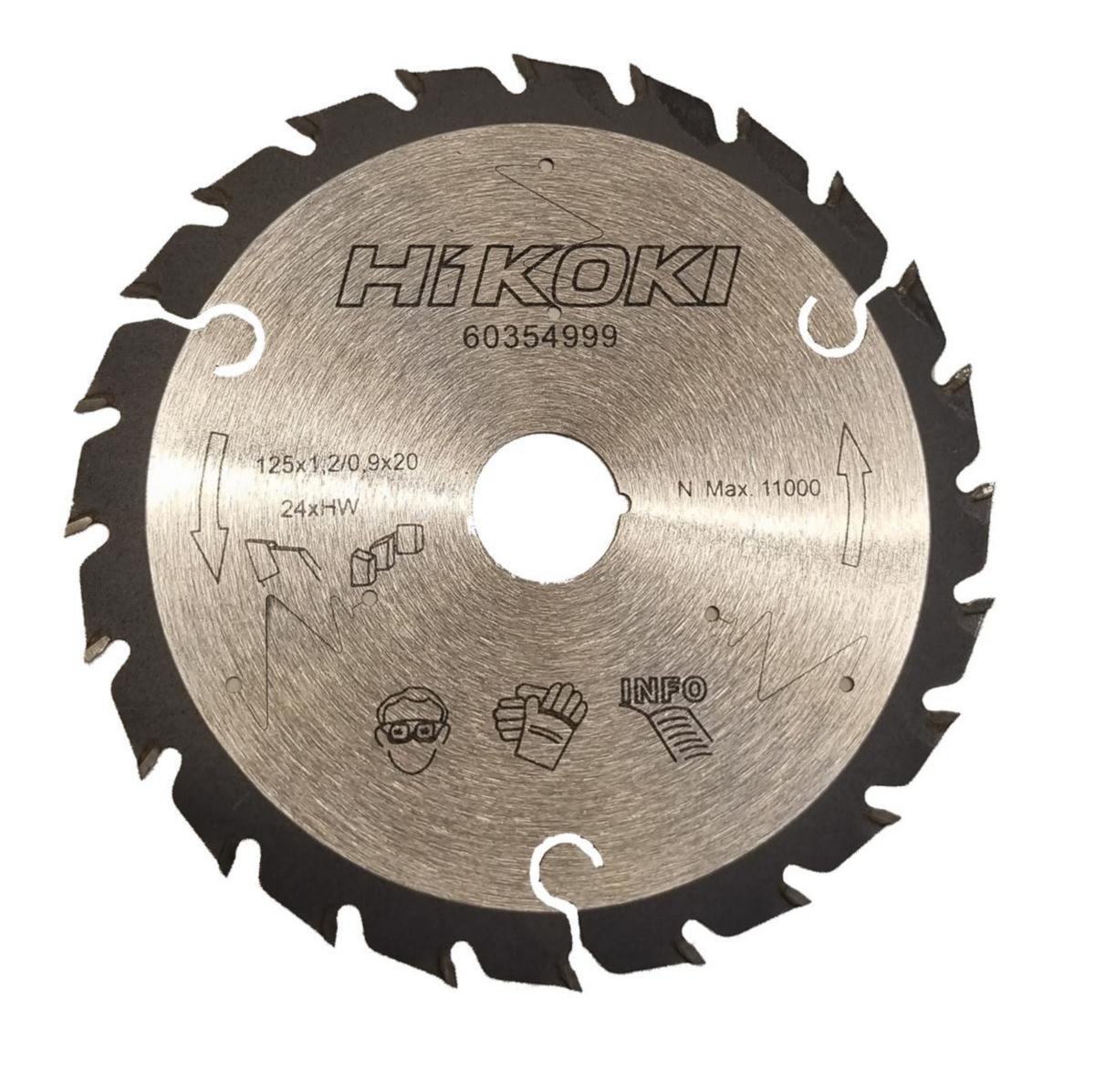 Sågklinga HiKOKI 24T för trä - SÅGKLINGA HIKOKI 24T 125x1,2x20MM FÖR TRÄ