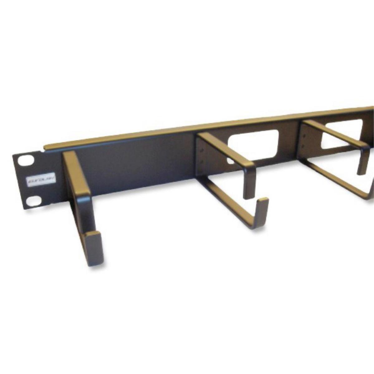 Trådledare 5 Byglar 1HE, Eurolan - TRÅDLED 19" 1HE 5 BYGLAR PLAST 25B-1U-14BL