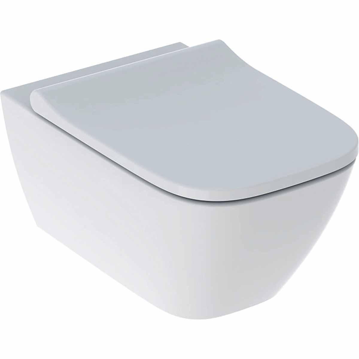 WC-bowl Smyle Square, Geberit - GEBERIT SMYLE SQUARE WC-BOWL RIMFREE. MED WC-SITS. ÖVERLAPP