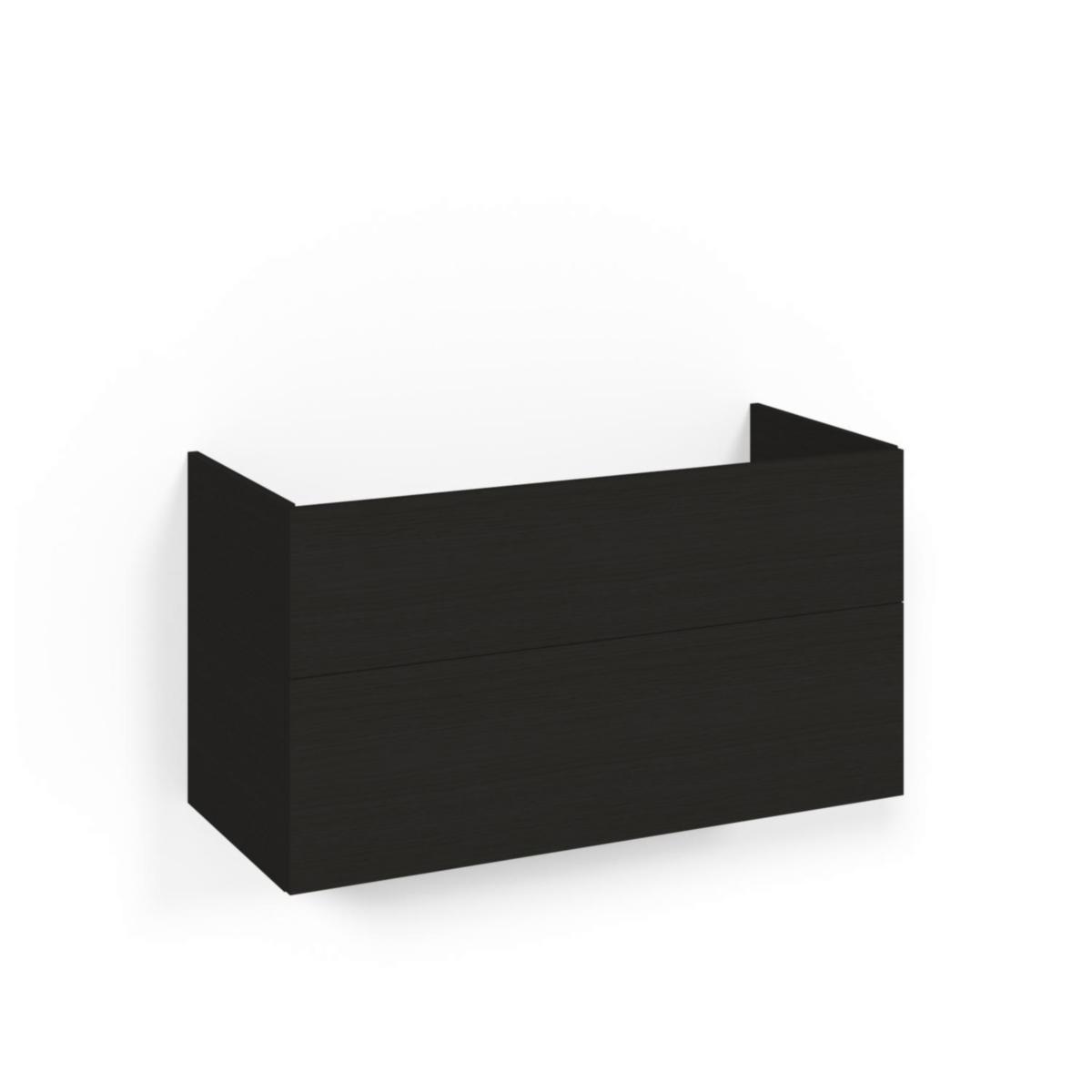 Tvättställsskåp Crown Underdel 100x45, Macro - MACRO TVÄTTSTÄLLSSKÅP CROWN UDEL 100X45 SV.EK 2L PLA